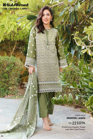 Gul Ahmed 3 Piece Printed Lawn Suit CL22189B Mothers Lawn Collection 2022