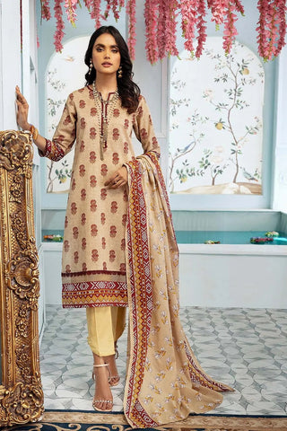 3PC Printed Lawn Suit CL 22235 A Florence Collection