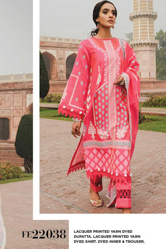 Picture of Gul Ahmed - 3 PC Embroidered Suit FE22038 Luxury Festive Eid Collection - Available at Raja Sahib