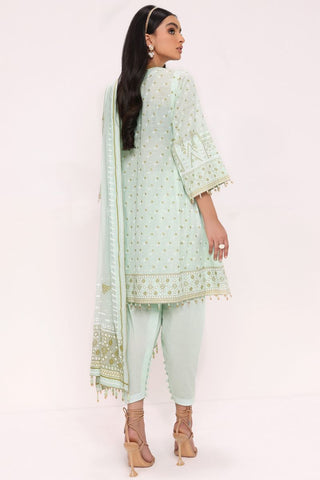 3 PC Printed Two Way Slub Lawn Suit With Chiffon Dupatta SS013 Spring Summer Lawn Collection Vol 1