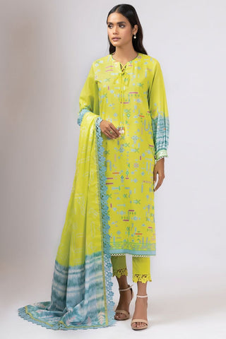 Al Karam 3 PC Printed Lawn Suit With Lawn Dupatta SS037B Spring Summer Lawn Collection 2022 Vol 1