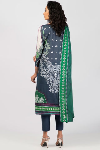 3 PC Embroidered Lawn Suit With Chiffon Dupatta SS04A Spring Summer Lawn Collection Vol 1