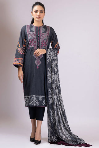 Al Karam 3 PC Embroidered Lawn Suit With Cotton Net Dupatta SS05A Spring Summer Lawn Collection 2022 Vol 1