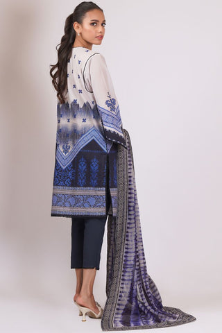 3 PC Printed Lawn Suit With Chiffon Dupatta SS25A Spring Summer Lawn Collection Vol 1