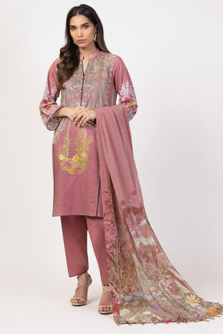 Al Karam 3 PC Embroidered Lawn Suit With Chiffon Dupatta SS9B Spring Summer Lawn Collection 2022 Vol 1
