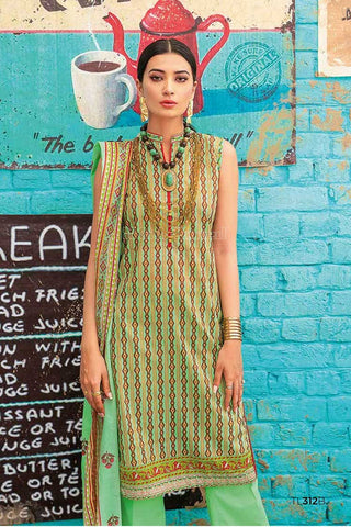 2 PiecePrinted Lawn Suit TL312B Summer Essential Lawn Collection