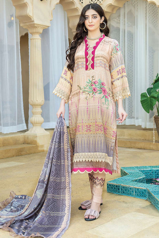 Picture of Riaz Arts - Design 03 Zarki Printed Zari Viscose Collection Vol 5 - Available at Raja Sahib