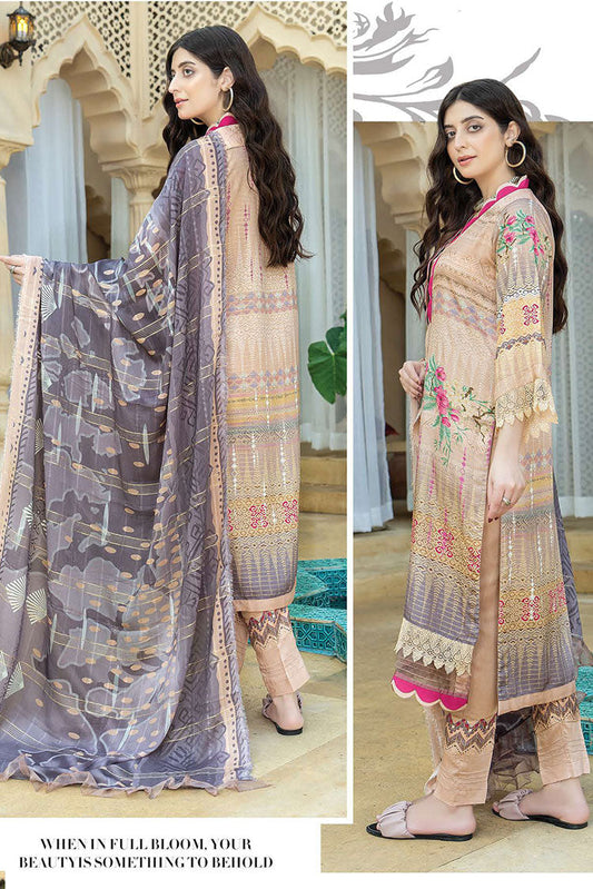 Picture of Riaz Arts - Design 03 Zarki Printed Zari Viscose Collection Vol 5 - Available at Raja Sahib