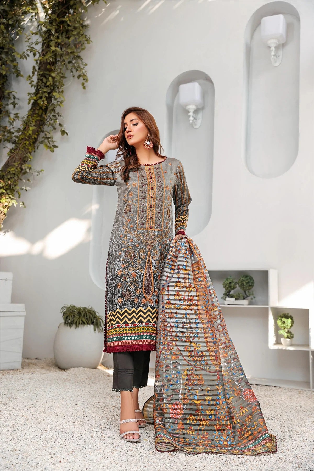 Picture of Lala - Naaz 016 Kesa Embroidered Print Viscose Collection - Available at Raja Sahib