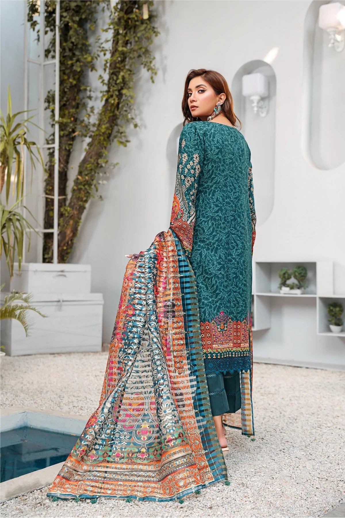 Picture of Lala - Inayat 017 Kesa Embroidered Print Viscose Collection - Available at Raja Sahib