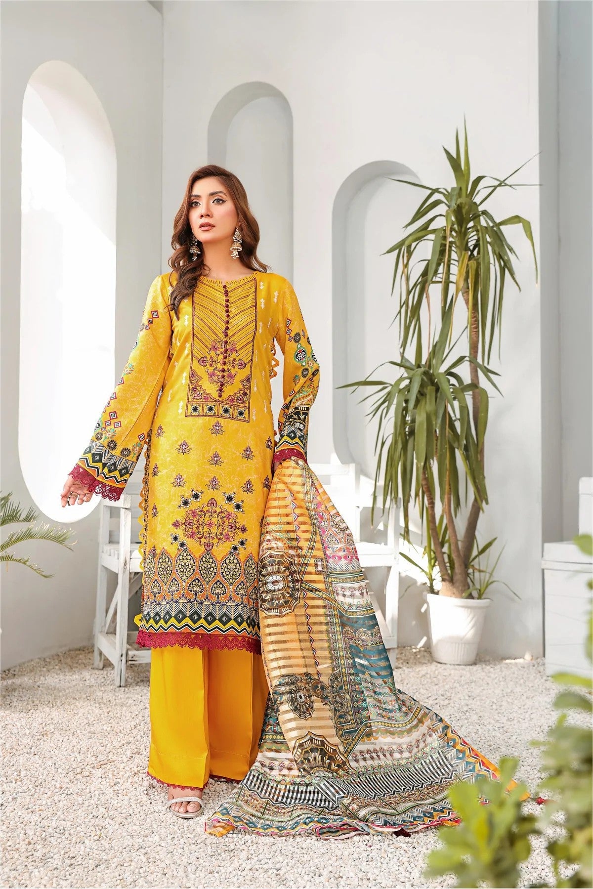 Picture of Lala - Atab 018 Kesa Embroidered Print Viscose Collection - Available at Raja Sahib