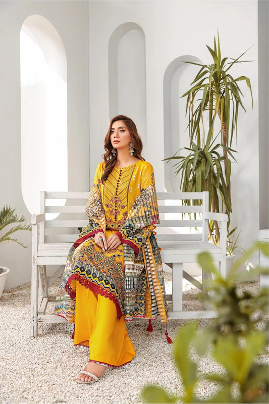 Picture of Lala - Atab 018 Kesa Embroidered Print Viscose Collection - Available at Raja Sahib