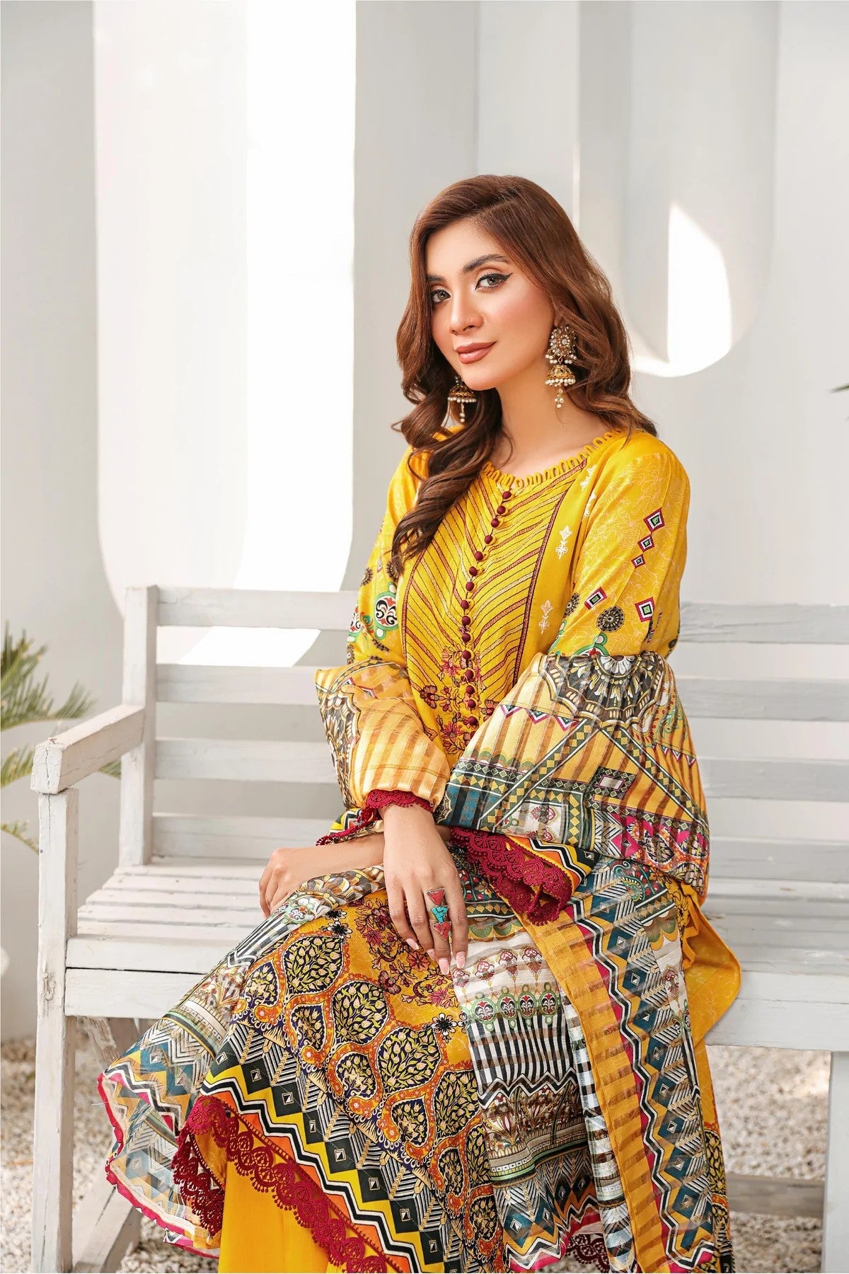 Picture of Lala - Atab 018 Kesa Embroidered Print Viscose Collection - Available at Raja Sahib