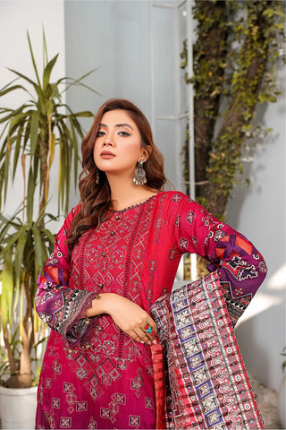 Layla 019 Kesa Embroidered Print Viscose Collection
