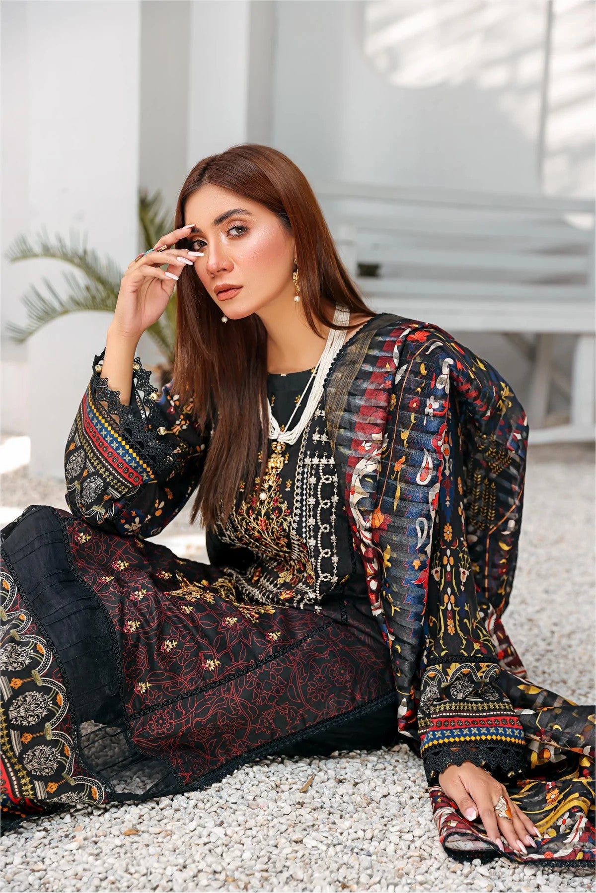 Picture of Lala - Azal 022 Kesa Embroidered Print Viscose Collection - Available at Raja Sahib