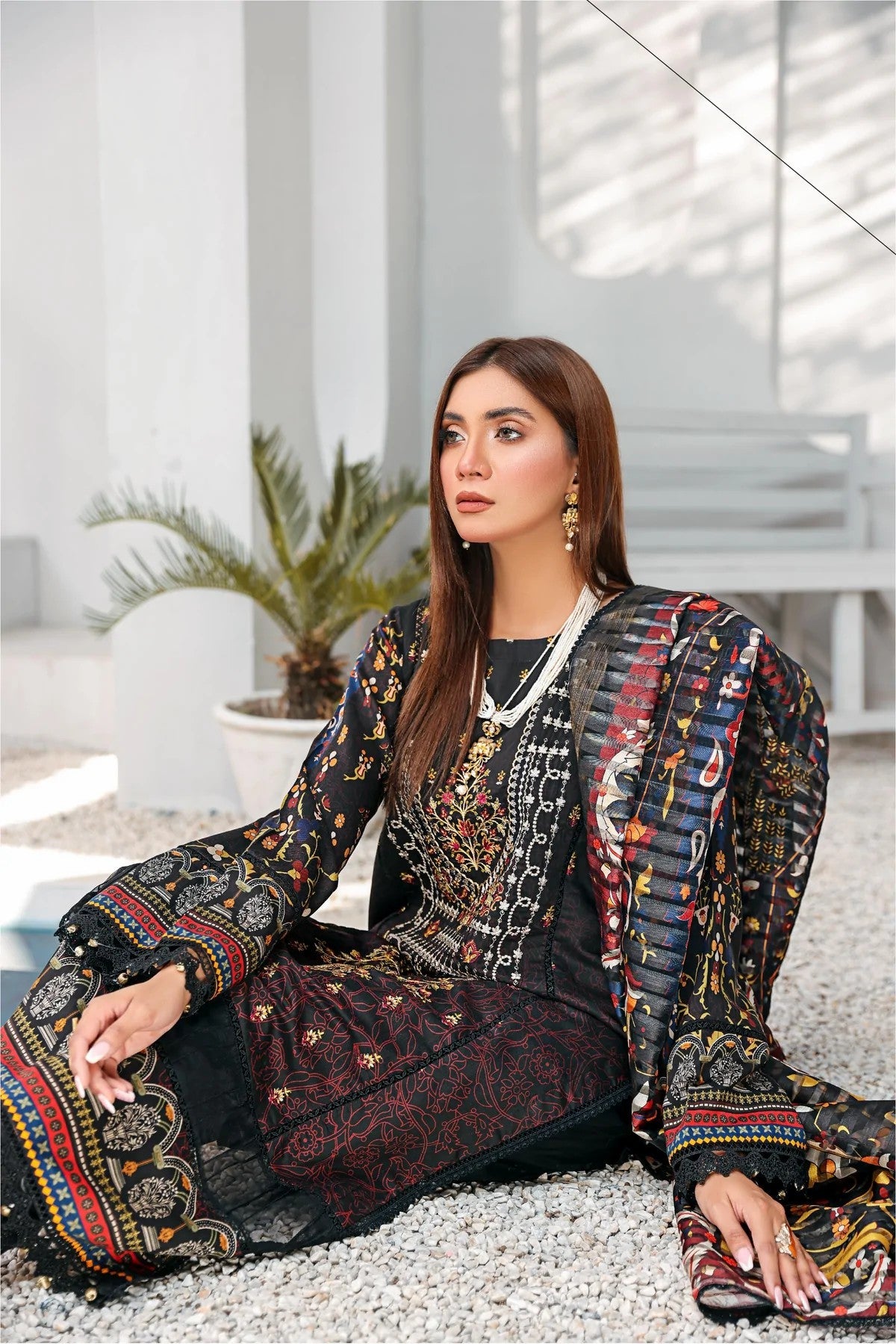 Picture of Lala - Azal 022 Kesa Embroidered Print Viscose Collection - Available at Raja Sahib