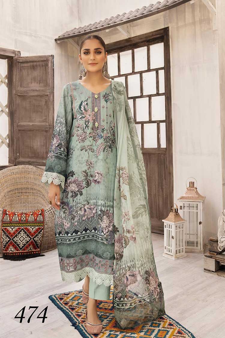 Picture of Shaista - 474 Sabeen Dhanak Karandi Digital Printed Embroidered Collection - Available at Raja Sahib