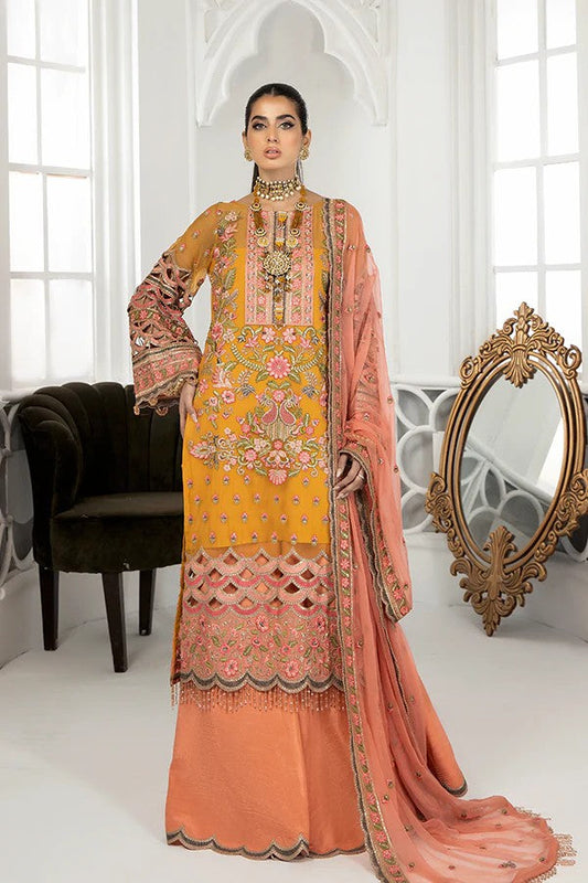 Picture of Janique - JN 03 Sweet Nectar Luxury Chiffon Collection Vol 2 - Available at Raja Sahib