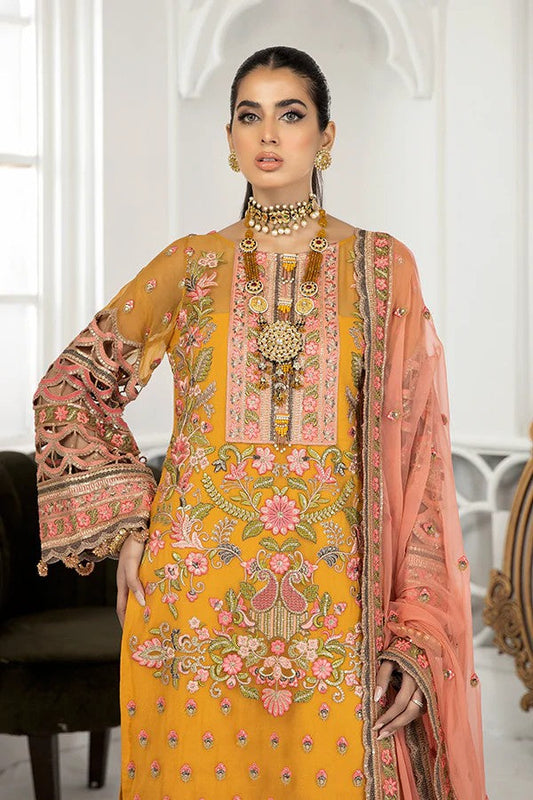 Picture of Janique - JN 03 Sweet Nectar Luxury Chiffon Collection Vol 2 - Available at Raja Sahib