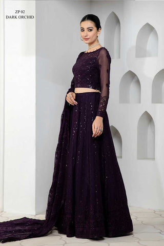 ZP-02 Dark Orchid Pareesia Luxury Formal Wear Collection
