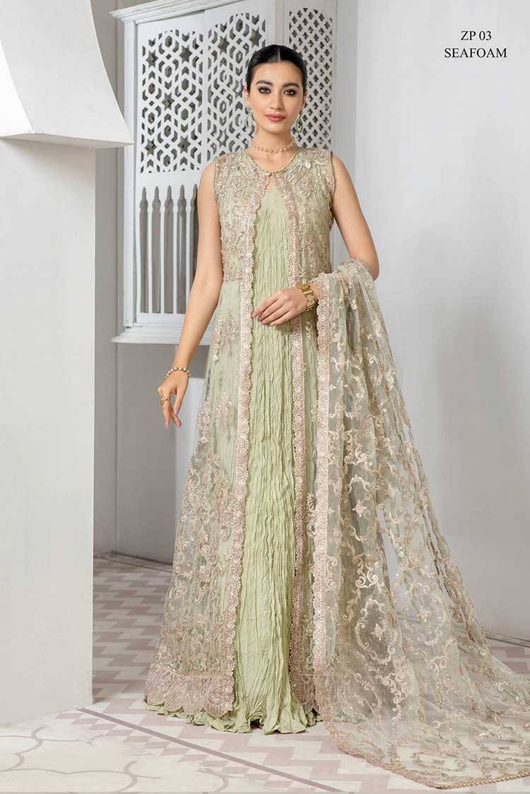 Picture of Zarif - ZP-03 Seafoam Pareesia Luxury Formal Wear Collection - Available at Raja Sahib