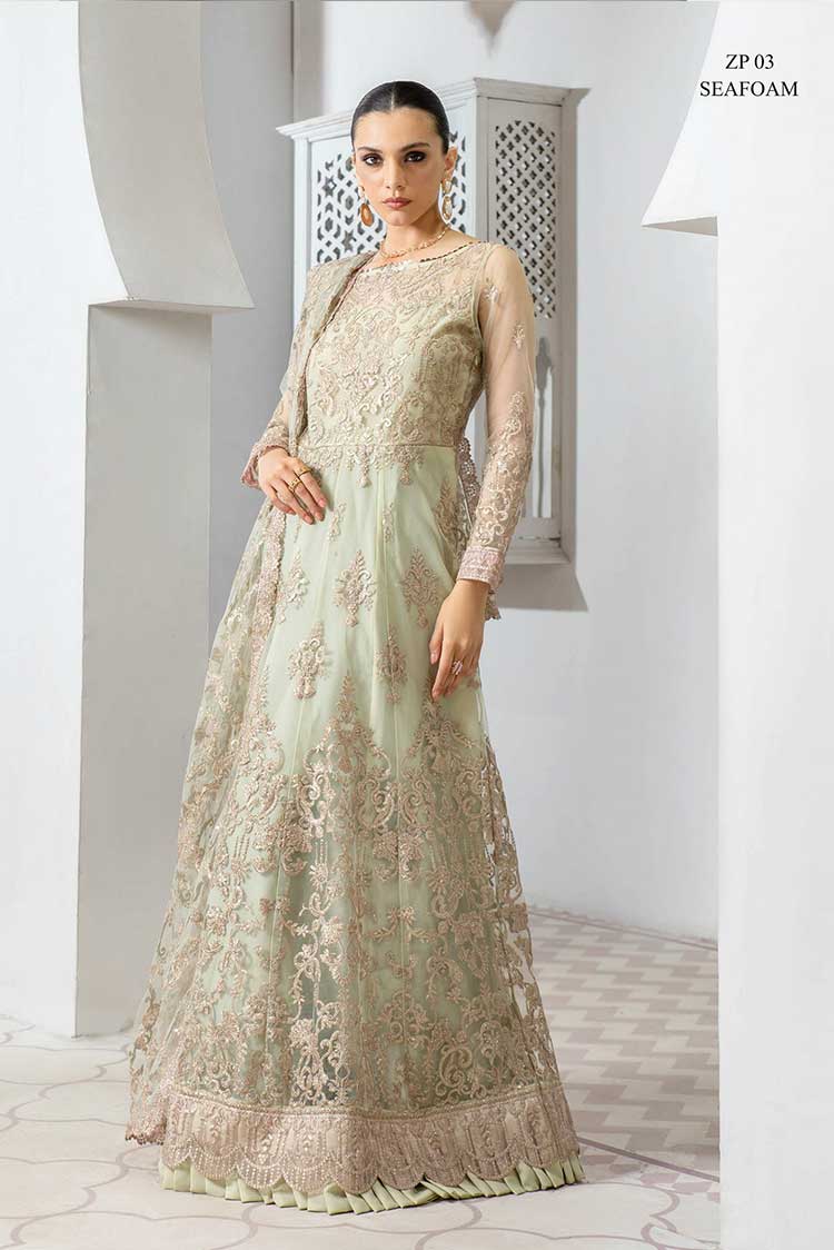 Picture of Zarif - ZP-03 Seafoam Pareesia Luxury Formal Wear Collection - Available at Raja Sahib