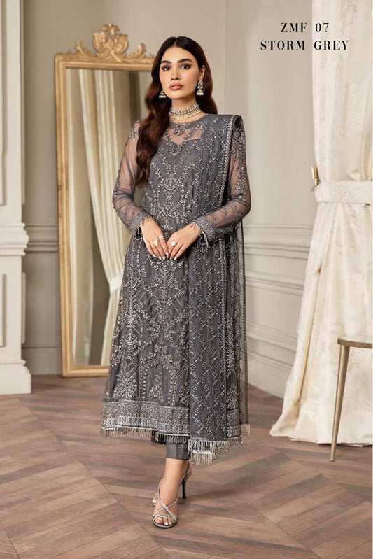 Picture of Zarif - ZMF 07 Storm Grey Mehroze Festive Formal Collection - Available at Raja Sahib