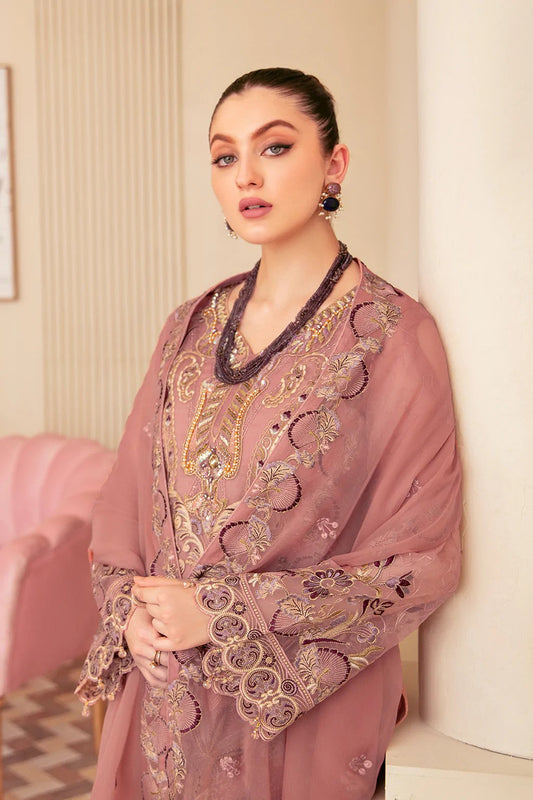 Picture of Ramsha - M 605 Minhal Embroidered Chiffon Collection Vol 6 - Available at Raja Sahib