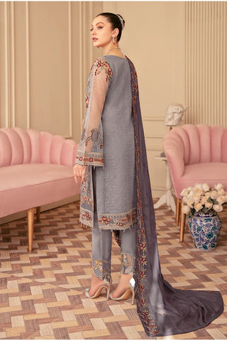 M 610 Minhal Embroidered Chiffon Collection Vol 6