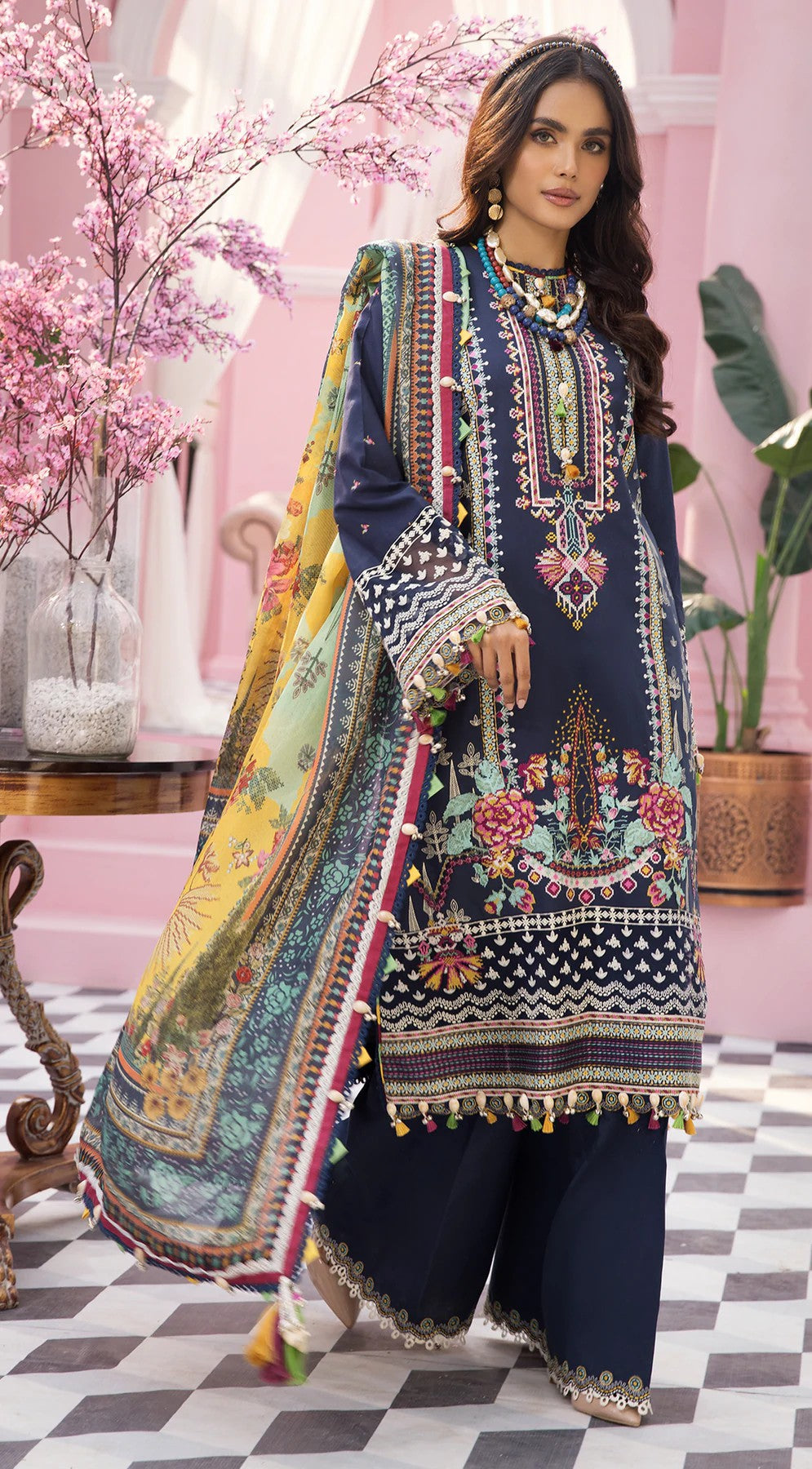 Picture of Anaya - VL 22 05 Minahyl Viva Embroidered Lawn Collection - Available at Raja Sahib