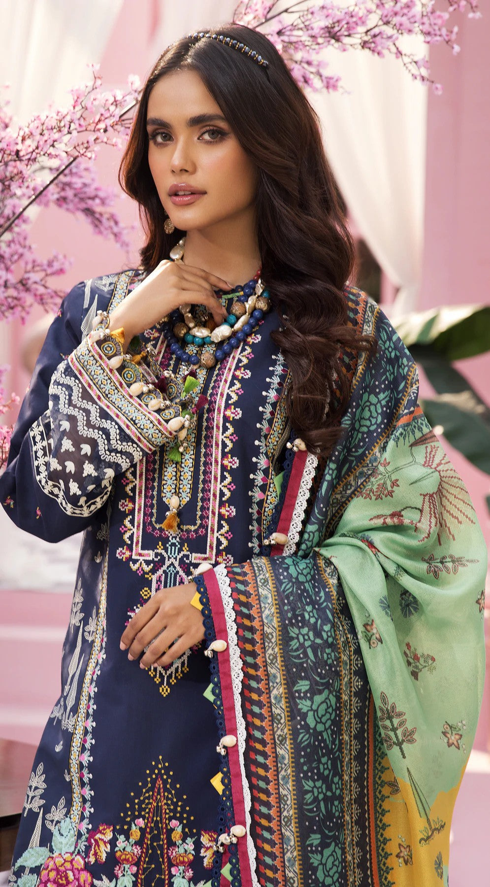 Picture of Anaya - VL 22 05 Minahyl Viva Embroidered Lawn Collection - Available at Raja Sahib