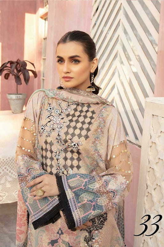 Picture of Shaista - Design 33 Alizey Lawn Brosha Digital Printed Embroidered Collection - Available at Raja Sahib