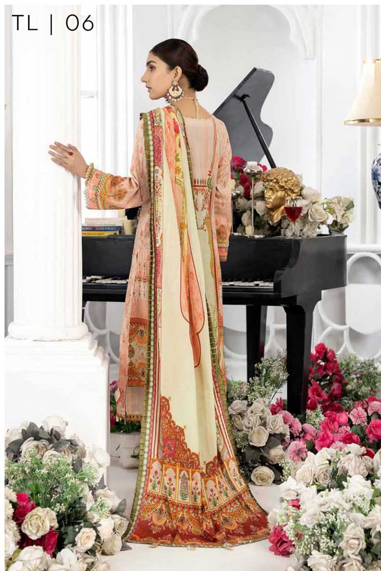 Picture of Riaz Arts - TL 06 Tehzeeb Luxury Embroidered Lawn Collection Vol 2 - Available at Raja Sahib