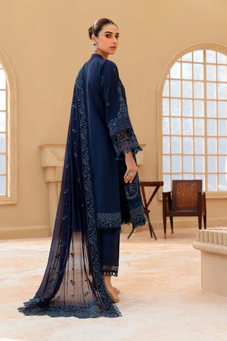 06 Midnight Blue Festive Embroidered Lawn Edition Vol 1