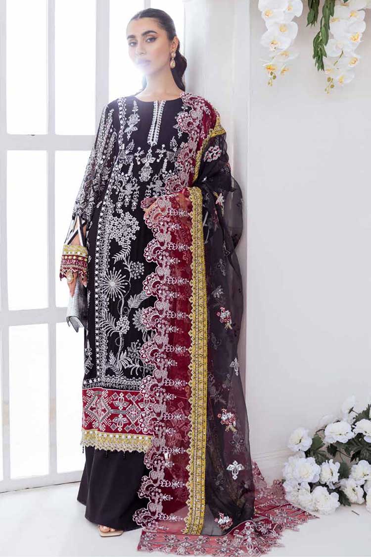 Picture of Nureh - NEL 05 Ayzel Elanora Luxury Embroidered Chiffon Collection - Available at Raja Sahib