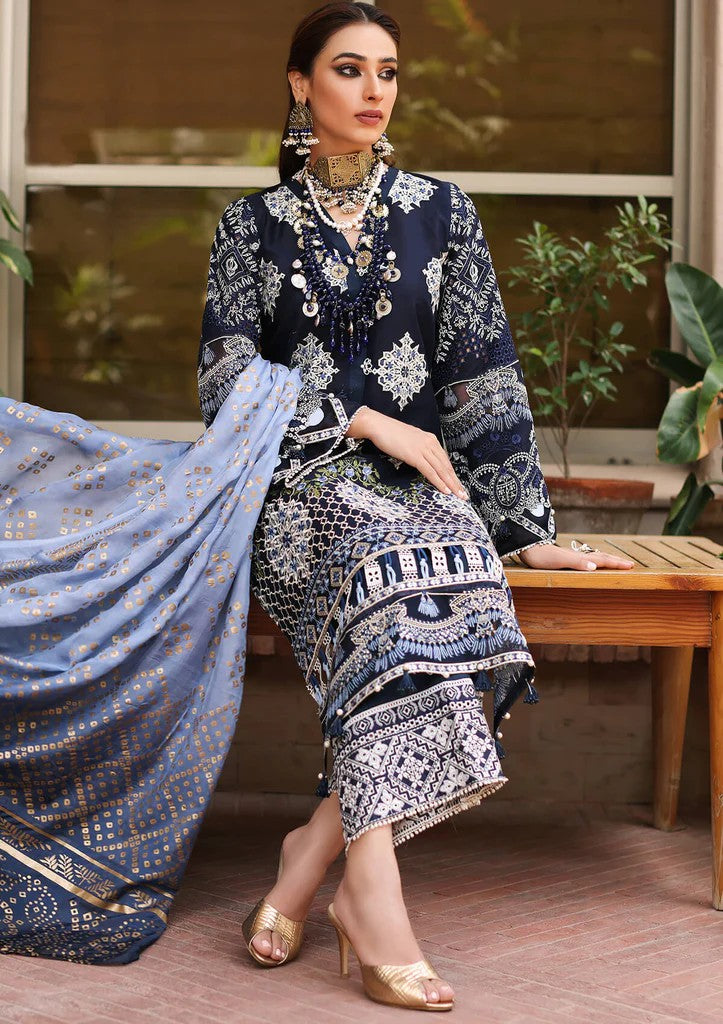 Picture of Kahf - KML 09A Neel Kaml Manara Luxury Lawn Collection - Available at Raja Sahib