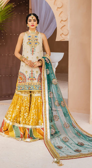 Anaya AM22 03 Hoor Dhanak Mehndi Wedding Collection 2022