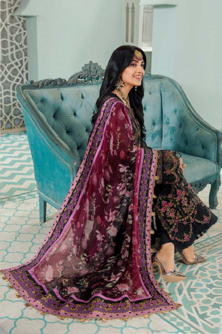 Picture of Noor by Saadia Asad - Design 08 Laserkari Chiffon Collection - Available at Raja Sahib