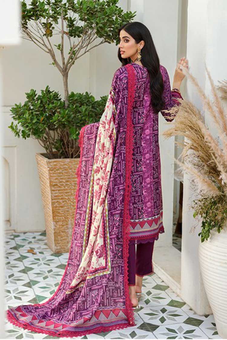 Picture of Noor by Saadia Asad - Design 2A Noor Embroidered Prints Woolen Shawl Collection - Available at Raja Sahib