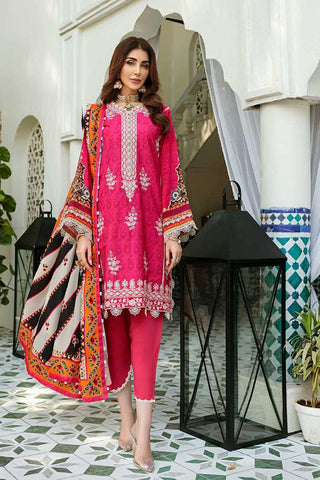 Design 3A Noor Embroidered Prints Woolen Shawl Collection