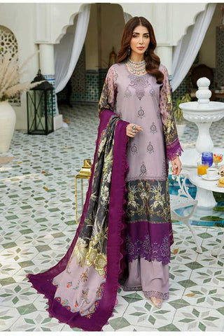 Design 4A Noor Embroidered Prints Woolen Shawl Collection