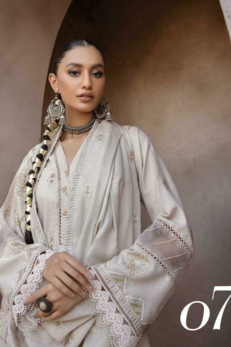 Picture of Riaz Arts - Design 07 Elma Embroidered Leather Peach Collection - Available at Raja Sahib