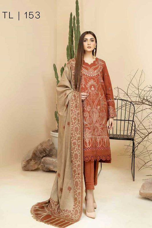 Picture of Riaz Arts - Design 153 Tehzeeb Embroidered Khaddar Collection Vol 17 - Available at Raja Sahib