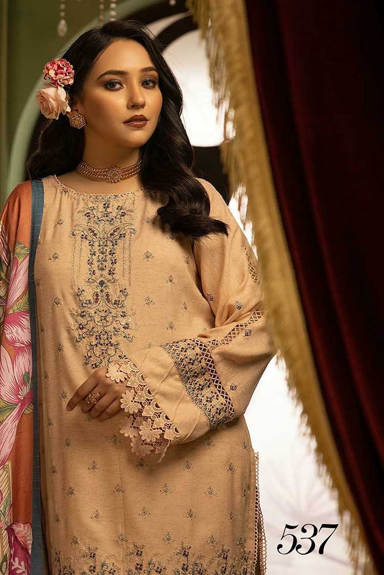 Picture of Shaista - Design 537 Exclusive Embroidered Peach Collection - Available at Raja Sahib