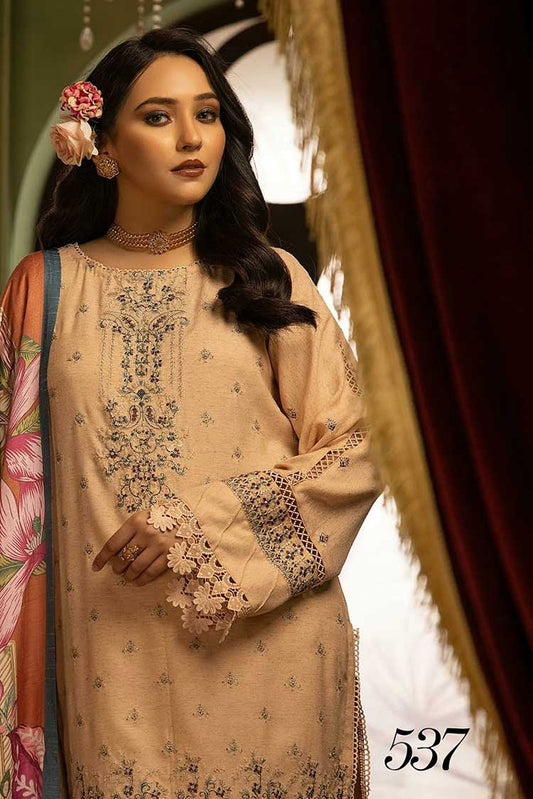 Picture of Shaista - Design 537 Exclusive Embroidered Peach Collection - Available at Raja Sahib