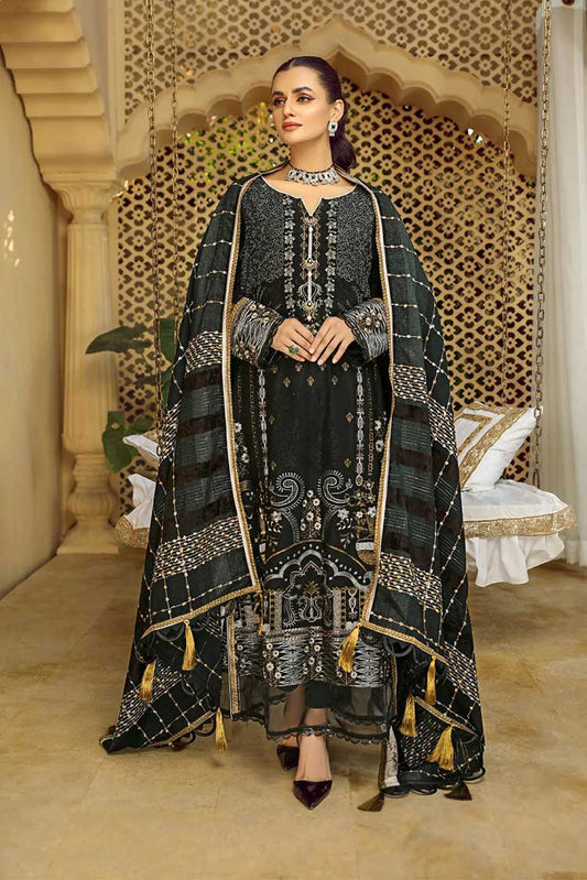 Picture of Lala 09 Eamiqi Wabasta Embroidered Leather Peach Collection - Available at Raja Sahib