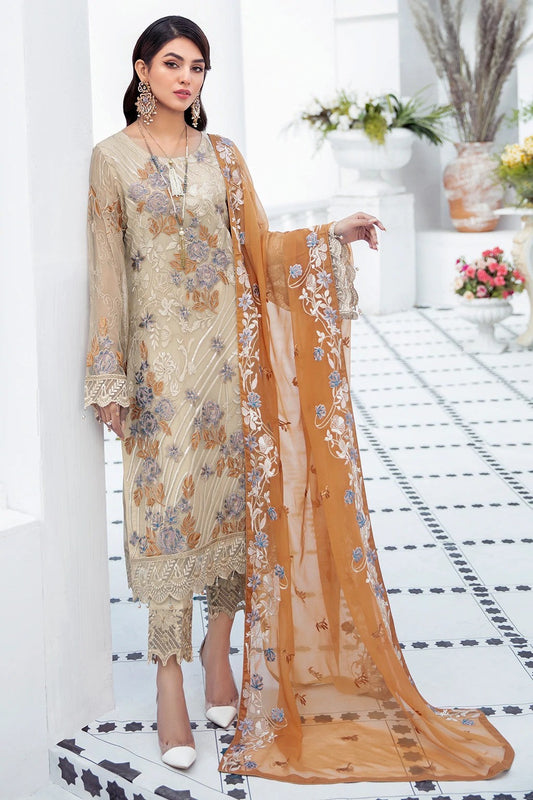 Picture of Ramsha - F 2103 Embroidered Chiffon Collection Vol 21 - Available at Raja Sahib