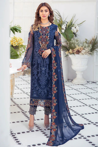F 2104 Embroidered Chiffon Collection Vol 21