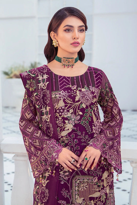 Picture of Ramsha - F 2107 Embroidered Chiffon Collection Vol 21 - Available at Raja Sahib