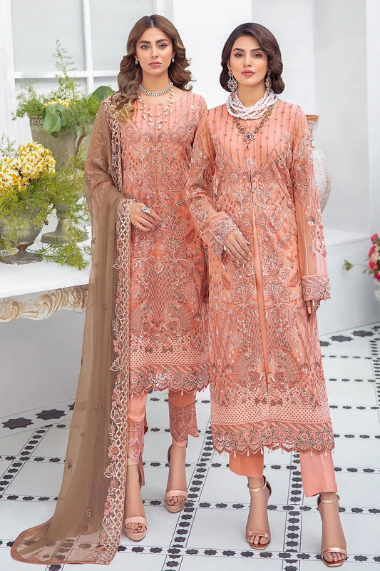 Picture of Ramsha - F 2112 Embroidered Chiffon Collection Vol 21 - Available at Raja Sahib